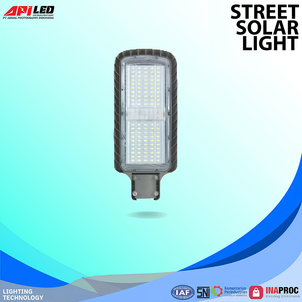  PJU-TS : AL-SSL-2IN1 - Lampu Jalan LED AL-SSL-2IN1 dirancang untuk memberikan penerangan yang efisien dan tahan lama dengan teknologi canggih. Menggunakan chip LED Bridgeilux SMD7070 yang terkenal dengan kecerahannya, lampu ini memiliki daya antara 60 hingga 100 Watt, memberikan pencahayaan optimal untuk area luar seperti jalanan, taman, dan area publik.

Dengan bahan utama dari ADC Die-Cast Aluminium, lampu ini memiliki kekuatan struktural yang tinggi, serta tahan terhadap korosi dan cuaca ekstrem. Sistem pencahayaan ini didukung oleh panel surya 200W, menjadikannya solusi yang ramah lingkungan dan hemat energi. Dilengkapi dengan teknologi MPPT (Maximum Power Point Tracking) yang memastikan efisiensi pengisian baterai hingga 15A, sehingga memungkinkan sistem untuk beroperasi dengan optimal meskipun dalam kondisi cuaca yang tidak menentu.