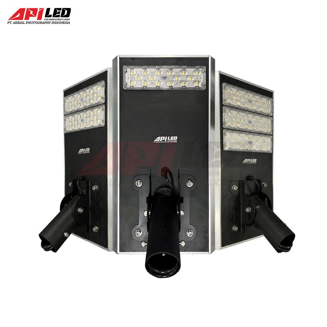 Lampu PJU Tenaga Surya APILED TIO 2IN1 40W-120W | LiFePO4 | MPPT | IP65